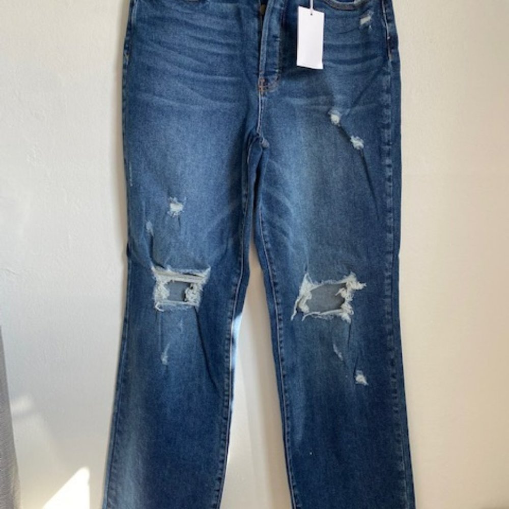 cello super high rise dad jean dark blue size 11
